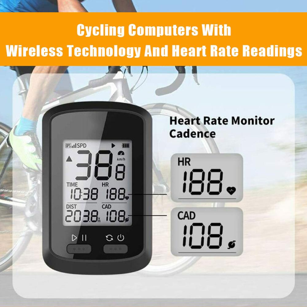 Waterdichte IPX7 Gps G + Draadloze Fiets Computer Lcd Display Bluetooth Ant + Met Cadans Fiets Snelheidsmeter Kilometerteller