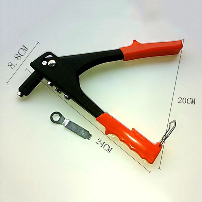 Popnit pistol kit manuell handnitare heavy duty verktyg reparation 40 nitar röd
