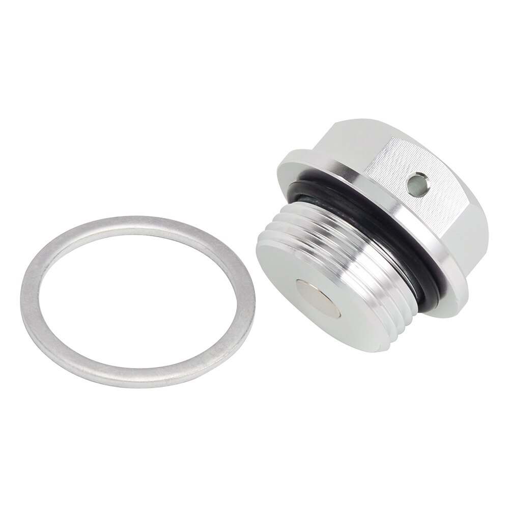 CNC Aluminium Magnetic Öl Ablauf Stecker M22 x 1,5 22mm x 1,5 Motorrad Auto: Sliver