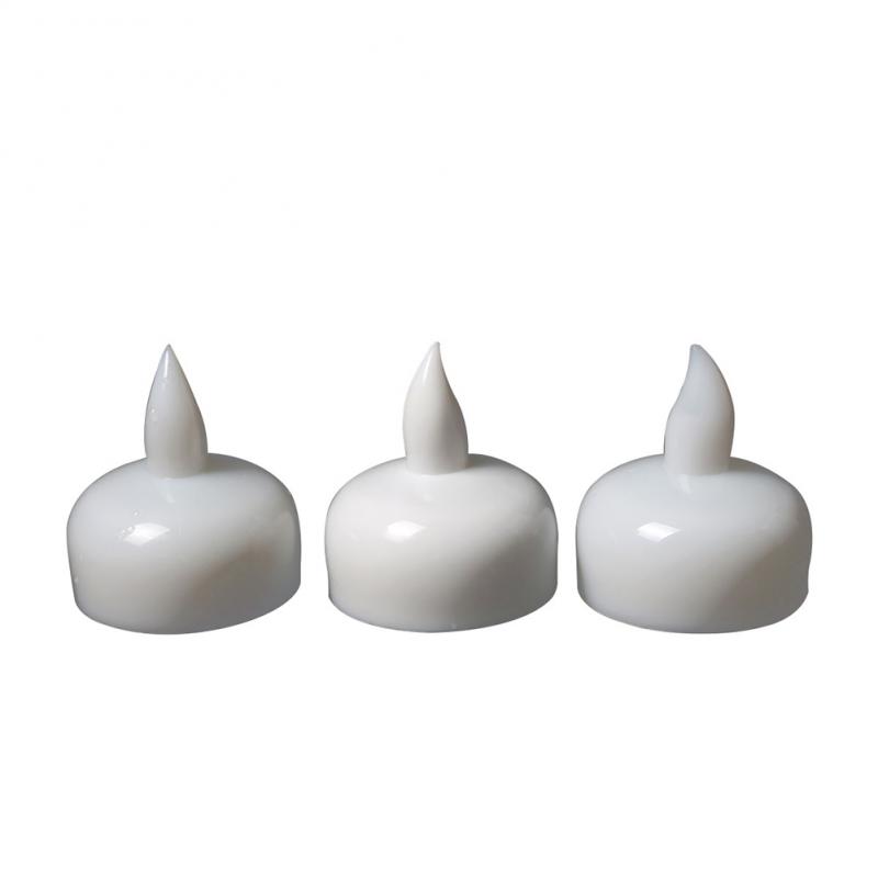 Bougie flottante sans flamme, bougies chauffe-plat scintillantes imperméables, bougies Led chaudes pour piscine, SPA, baignoire, décor de dîner de fête de mariage: grape