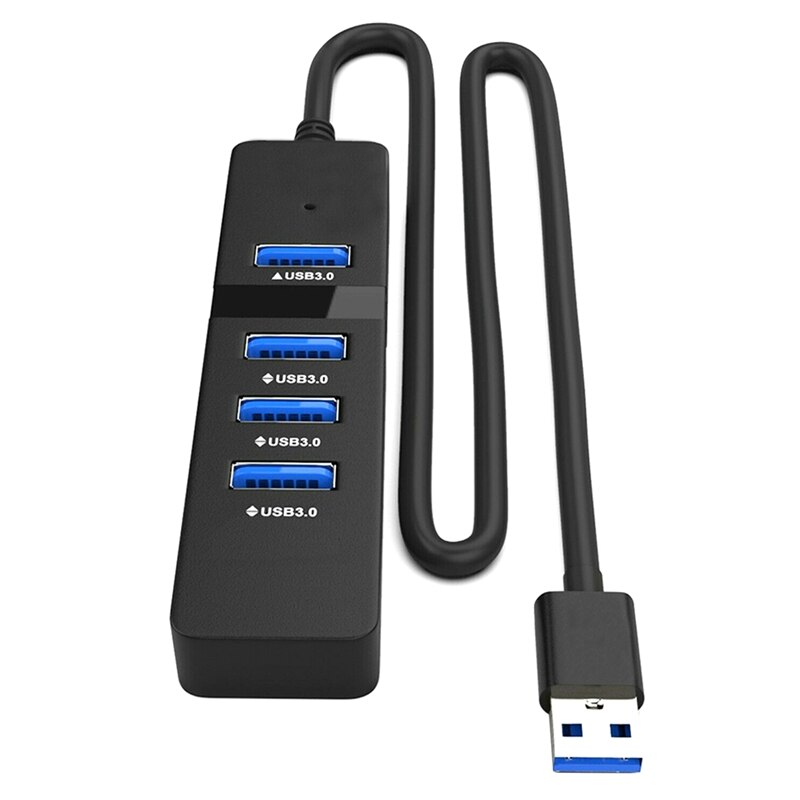 USB 3.0 Hub 4-Port Adapter Charger Data Sync Super Speed PC Mac Laptop Desktop
