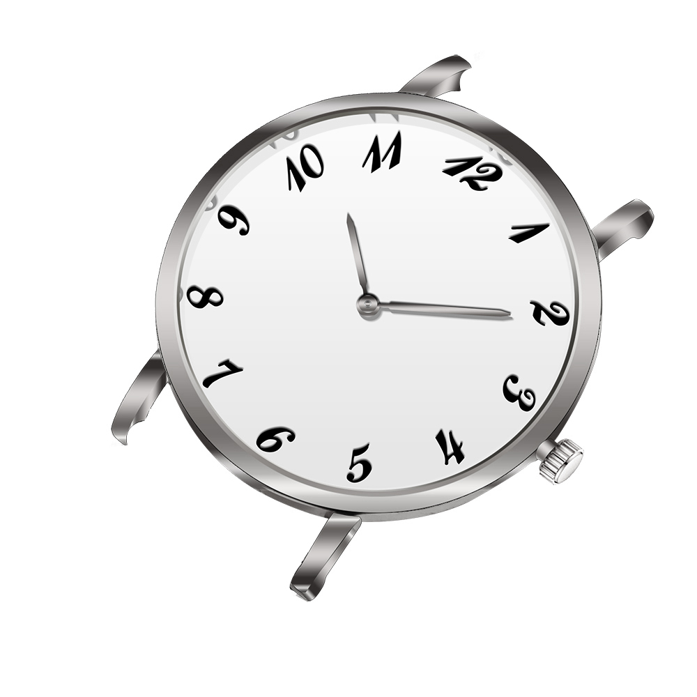 Drei Zifferblätter ziffer uhr kopf armbanduhr zubehör unisex uhren: 2
