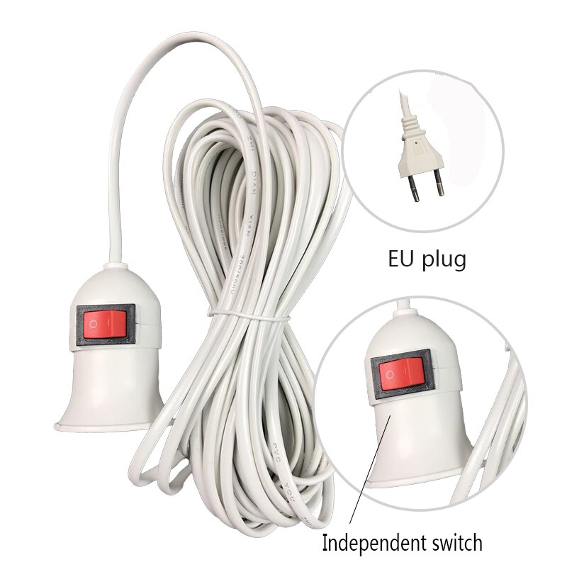 E27 lampe Basen 4M Energie Kabel trennen Geschmack schalter EU stecker für LED-lampe Hanglamp Suspension Buchse Halfter