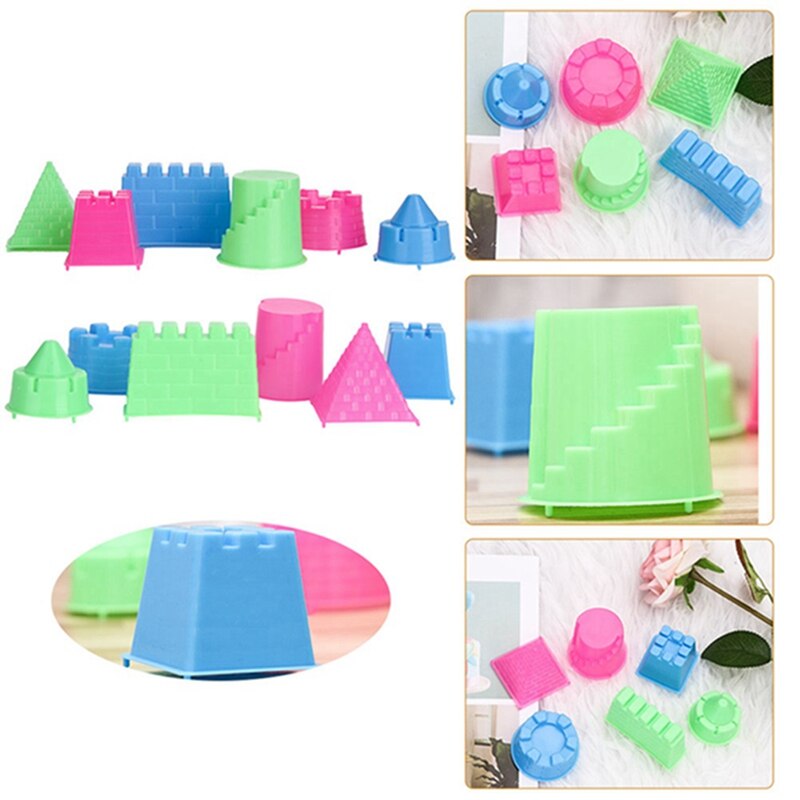 6 Stks/set Kasteel Baby Zand Klei Mold Kinderen Zand Speelgoed Building Piramide Zandkasteel Strand Modelbouw Kits Educatief Speelgoed