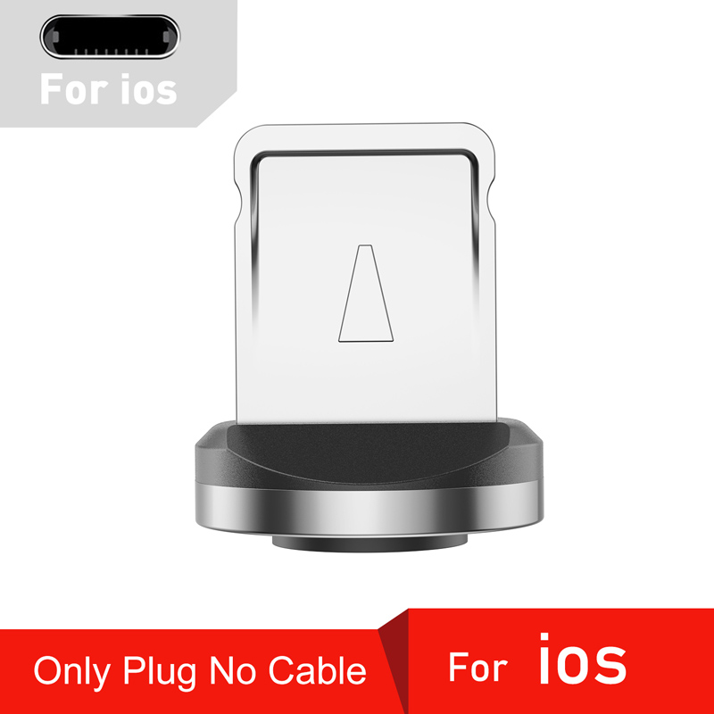 Câble magnétique rotatif 540 3A, charge rapide, Micro USB Type C, pour iPhone Xiaomi Huawei, chargeur magnétique, données de téléphone, cordon USB: Champagne / 1m