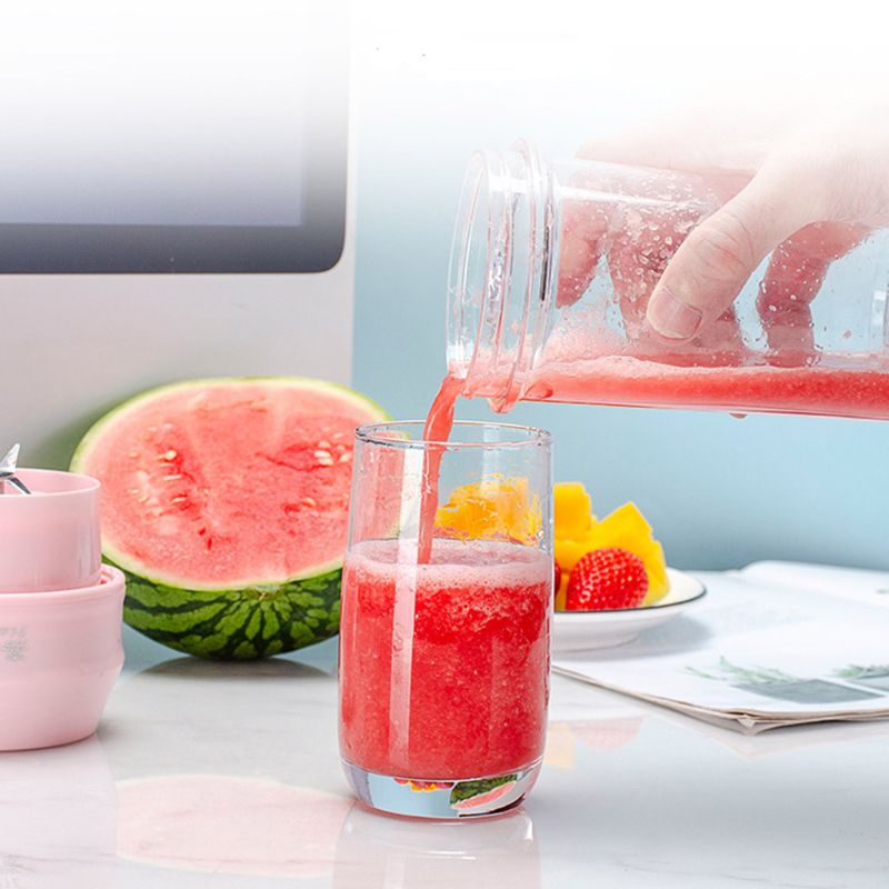 Mini blender bærbar personlig smoothie juicer mat frukt mikser 4 blader for hjemmekontor reiser