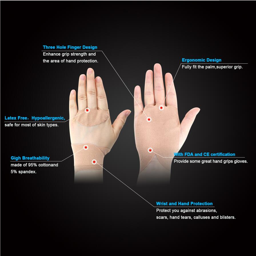 AUPCON Hand Grips Gloves & Hand Protection - Gymnastics Grips - Pull ups Grips Tape - Non-Slip Cross Training Grips