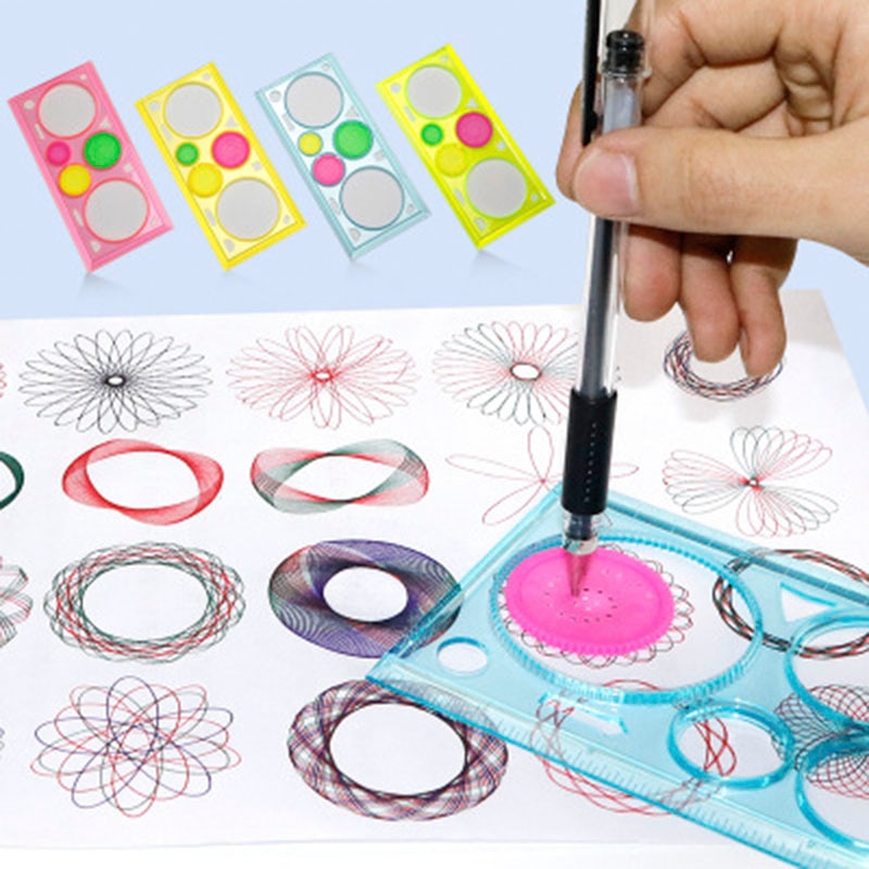 Exquisite Multifunctionele Heerser Art Grafische Geometrie Tekening Speelgoed Kinderen Leren Art Gereedschap Tekengereedschappen Student