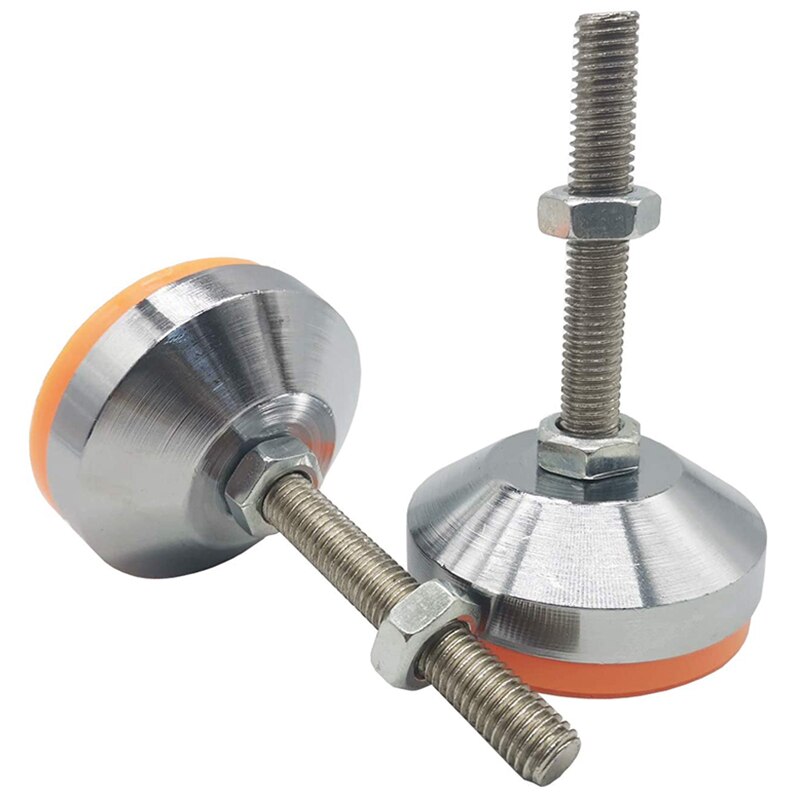 2PCS Heavy Duty Leveling Screw Leg 4 Inch Adjustable Feet Leveler Foot for Furniture Mechanical Equipment: Default Title