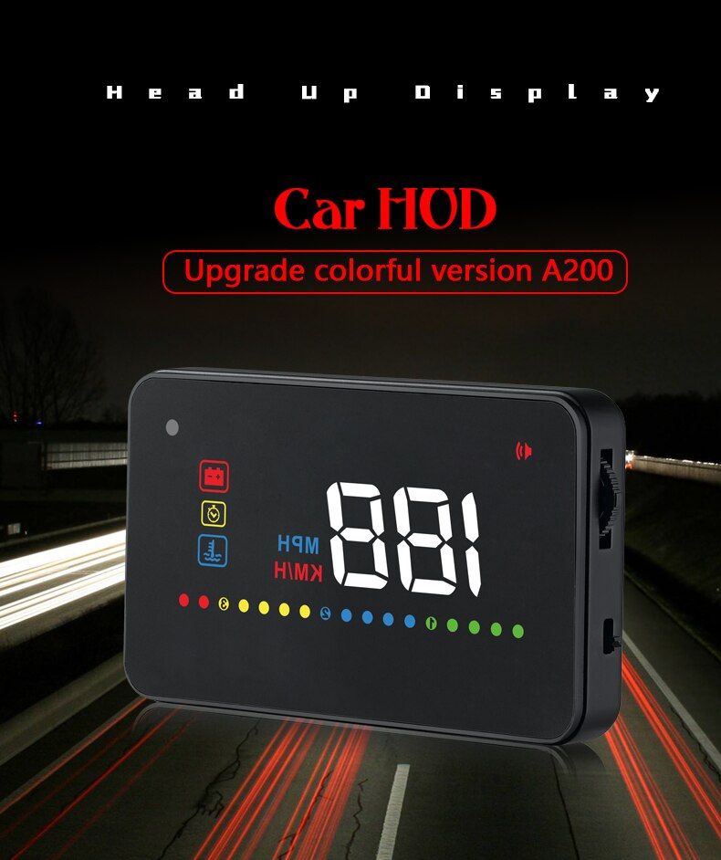 AMHVMU A200 Head Up Display Auto - OBD2 Projektion Für Geschwindigkeit & Drehzahl