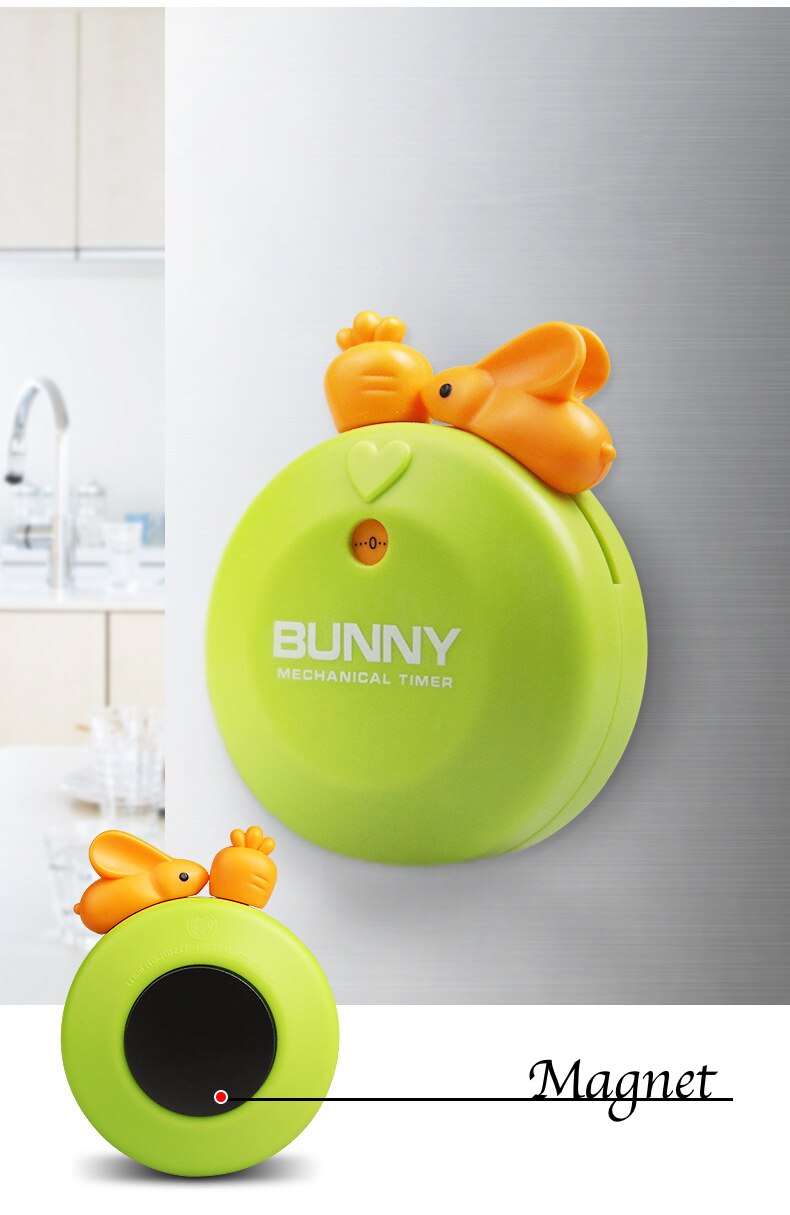 Pomodoro Kitchen Craft Mechanical Wind Up 60 Minutes Timer 360 Degree Rotating Kitchen Cooking Timer: Green