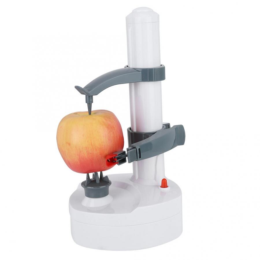 Pelador de frutas eléctrico multifuncional, máquina automática creativa para pelar frutas, utensilio de cocina: Blanco