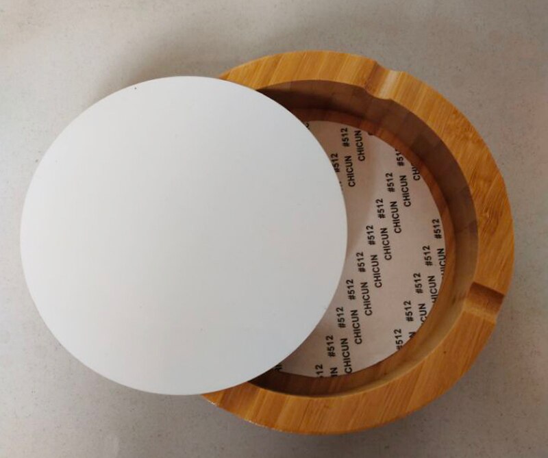 Blank ashtray Sublimation heat press print bamboo ashtray with aluminium plate and glue 5 pieces /lot