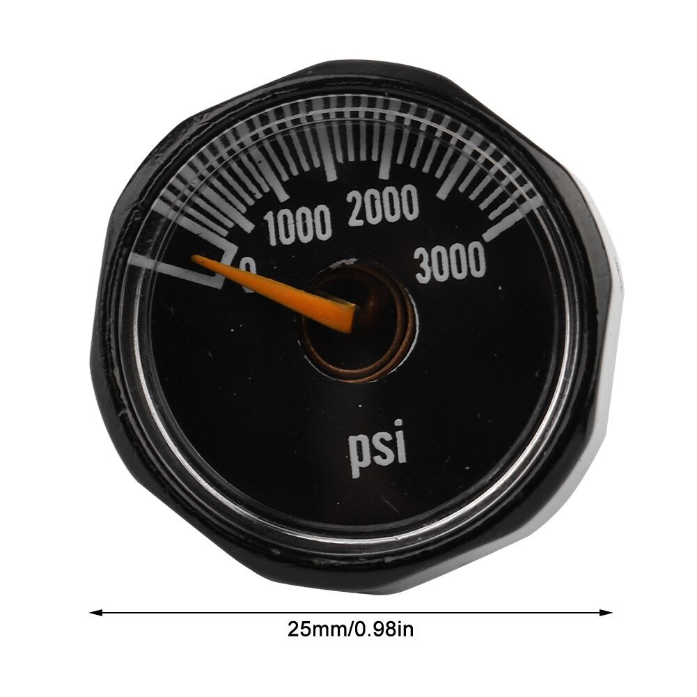 1/8NPT Valve Mini Manometer Kooldioxide Micro Manometer Hoge Druk 3000PSI/6000PSI Fiets Accessoires: 3000PSI