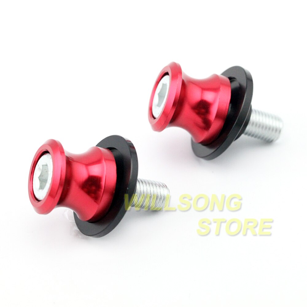 Svängarmsspolar kraschreglage stativskruv för ktm 690 790 1090 1290 smc smc-r supermoto enduro duke super adventure  r 10mm: Röd