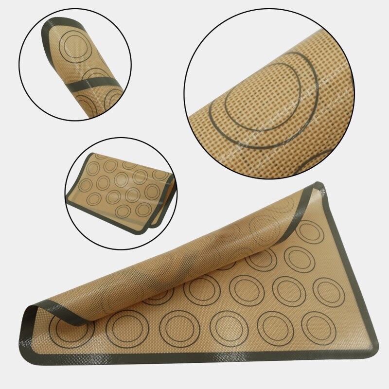 1PCS 42x29.5cm Silicone Macaron Baking Mat Non Stick Silicon Liner Bake Pans And Rolling For Macaroon Pastry Cookie Cake Making