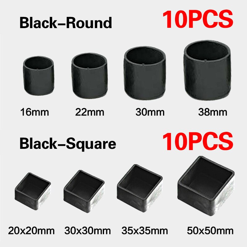 10Pcs Silicone Non-slip Chair Leg Caps Floor Protector Pads Table Feet Socks Durable Dust Cover