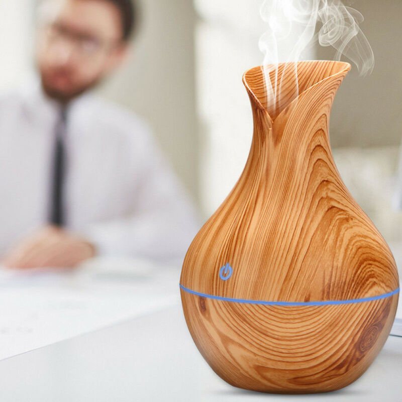 130Ml Usb Aroma Essentiële Olie Diffuser Ultrasone Cool Mist Luchtbevochtiger Luchtreiniger Led Nachtlampje Office Home