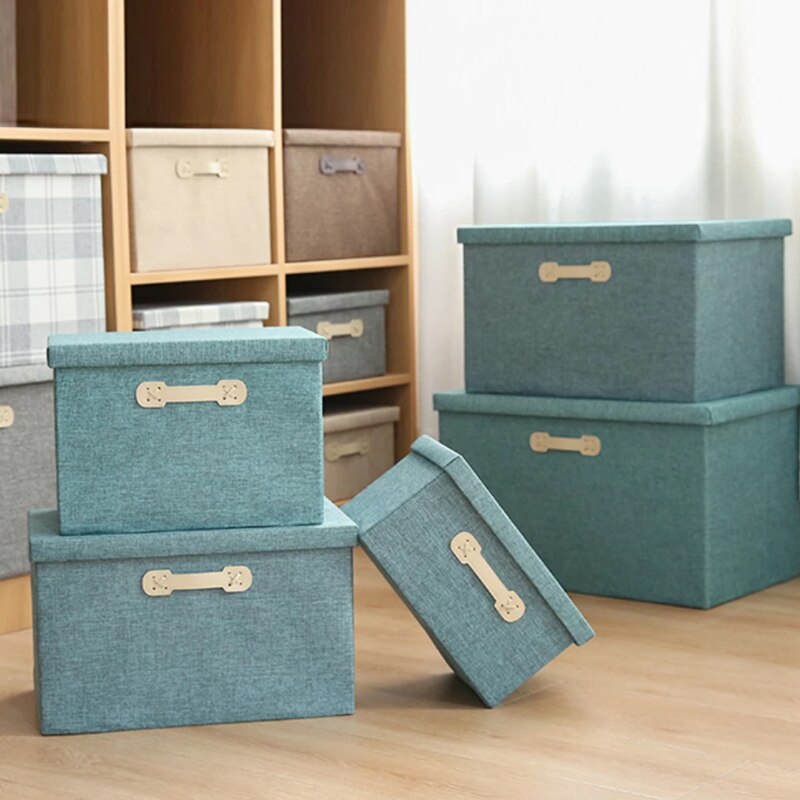 Organizers and Storage Box with Lids Closet Ornament Foldable Cube Baskets for Shelf Large Fabric Storage Bins Clothes Closet
