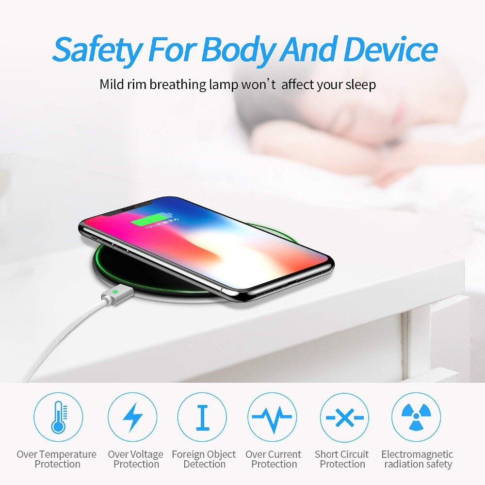 FDGAO Qi Wireless Charger Pad USB-C 15W Fast Charging for Samsung S20 S10 S9 Note 10 20 iPhone 12 Mini 11 Pro Xs Max XR X 8 Plus