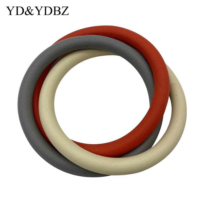 3 Teile/sätze Armbänder für Etsy Wirklich Handarbeit Glücklich Armreifen Pulsera 3 geschichtet Klassische Armbinde Gummi Schmuck EIN