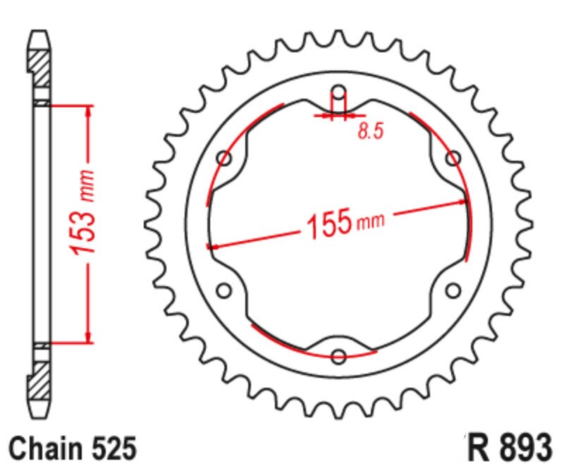 525 38t motorcykel baghjul til ktm 1290 superduke 1290 superduke r gt