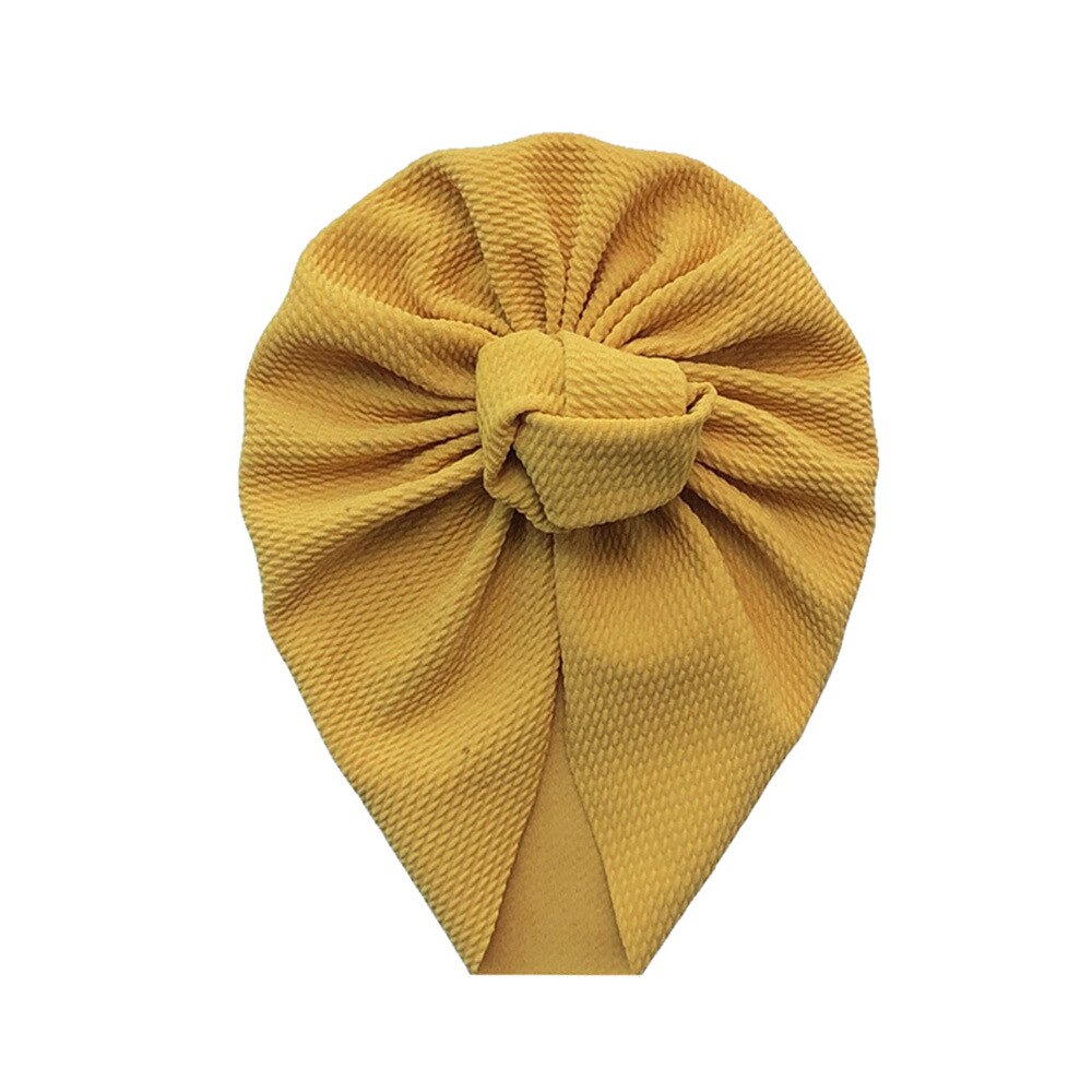 Crianças chapéu atado chapéu recém-nascido grão de milho gorro do bebê cor sólida kink chapéu fotografia adereços meninos e meninas acessórios: 886-Turmeric