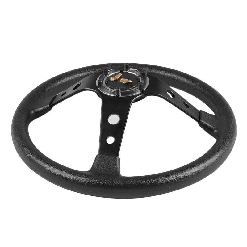 Car Modified 14 Inch 350MM Universal Steering Wheel Racing Game Competitive Steering Wheel (Black)