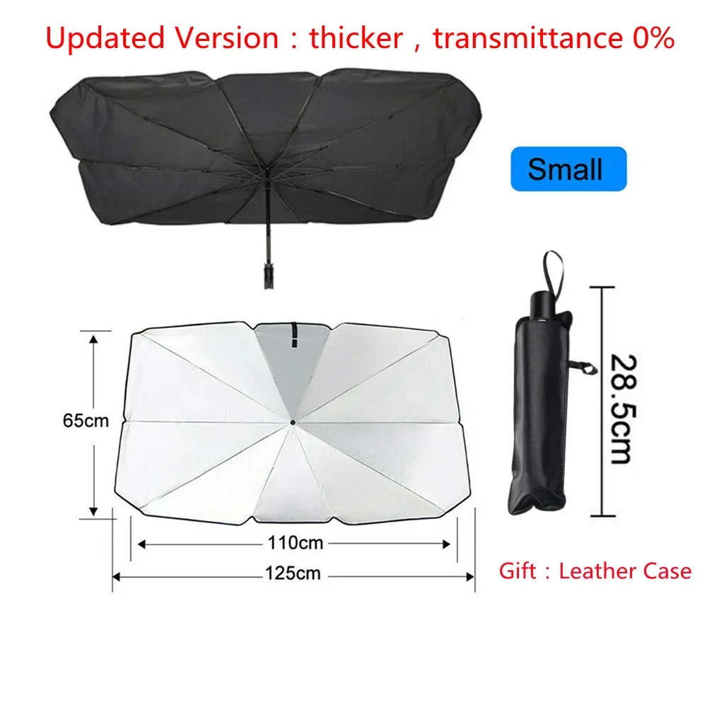 Parasoles para parabrisas de coche, Parasol Interior, cubierta parasol para coche, protección UV, parasol para coche, parabrisas delantero: Gris oscuro