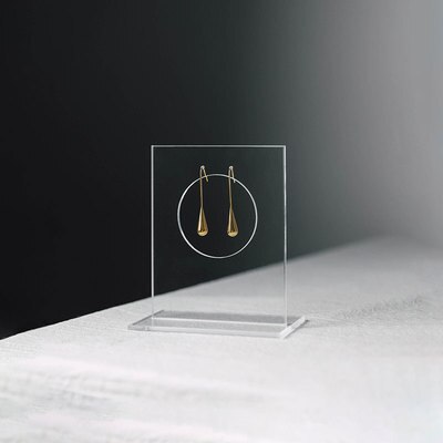 Eenvoudige sieradendisplay van helder acryl, oorbellenstandaard, verticale houder, oorstekers, piercings, opslag, showrek, fotografie-rekwisieten: Transparante s