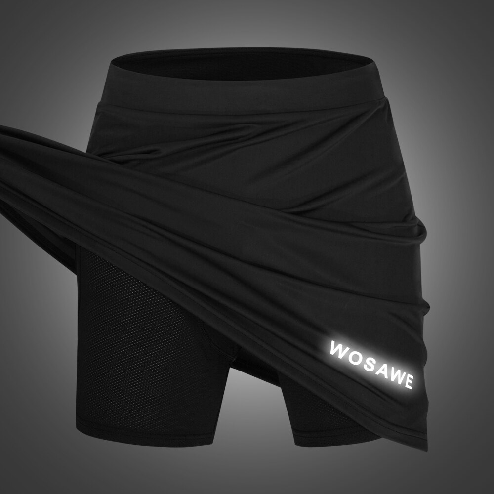 Wosawe kvinder cykelshorts silica gel polstret stødsikker mtb mountain racing cykel nederdel cykelundertøj underbukser