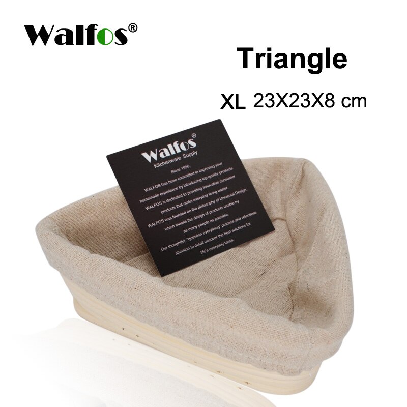 WALFOS panier en osier de Fermentation en rotin naturel, Baguette de campagne, pain français, pâte à pain, paniers Banneton: WALFOS Triangle xL