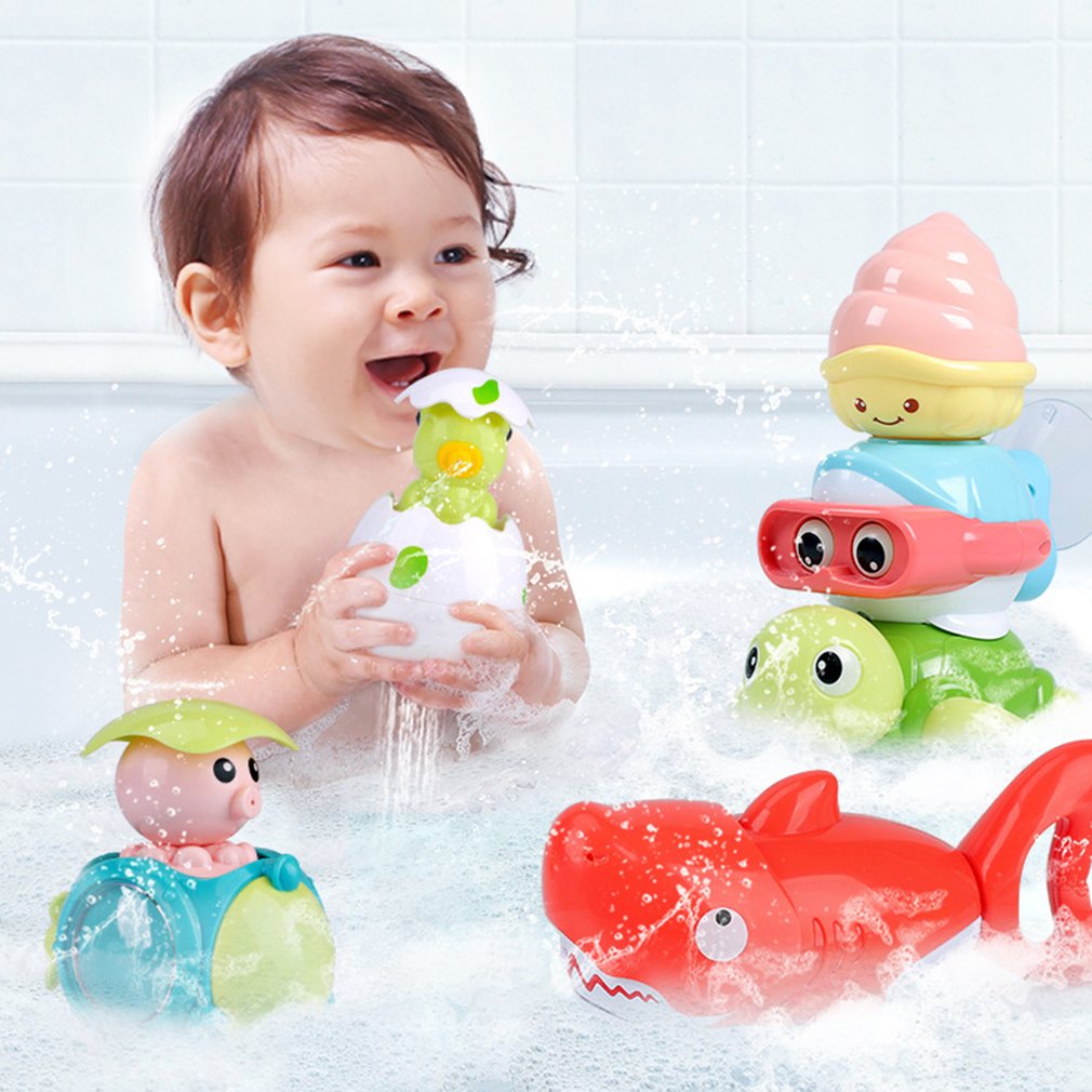 Zomer Kinderen Spelen In Het Water Jet Submarine Baden Speelgoed Haai Waterpistool Babyzwemmen Pig Speelgoed voor Kids