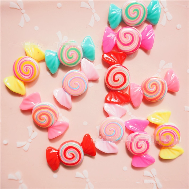 10 Stks/partij Kunstmatige Candy Charms Pop Speelgoed Voor Kinderen Pretend Play Diy Accessoire Voor Kids