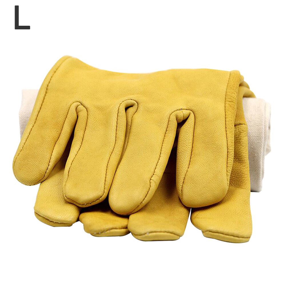 Imkergereedschap anti-bijen-, steek-, anti-steek- en anti-snijhandschoenen voor imkers beschermende handschoen canvas imkeruitrusting: Ik