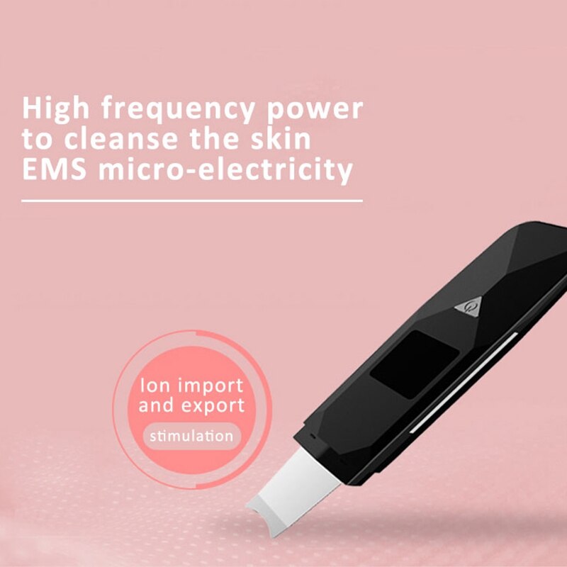 Ultrasoon scrubber schep huidmachine vibratie ionen verwijdering mee-eters reiniging schoonheidsapparatuur peeling scrubber