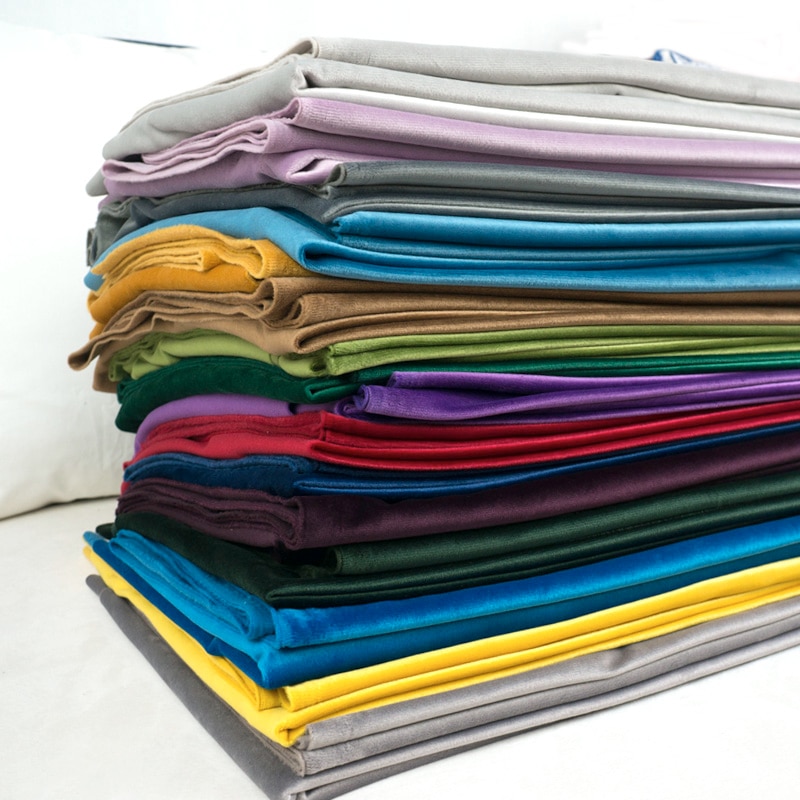 Nappe en velours de soie de 280CM de large, pour rideau de Table, coussin, coussin, rouge bleu marron vert rose violet