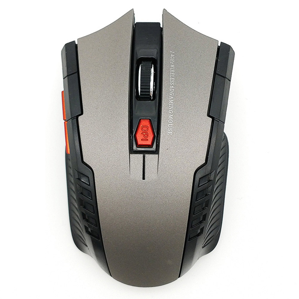 2000DPI 2.4GHz Wireless Optical Mouse Gamer for PC Gaming Laptops Game Wireless Mice with USB Receiver Mause: Gray