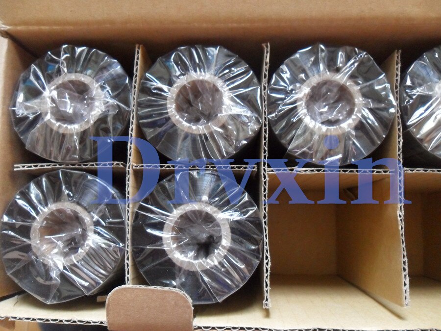 DRVXIN 2 Roll/Lot Thermische Transfer Waslint 70mm X 300m Zwart gecoat papier label printer lint voor Barcode Printer ZT220
