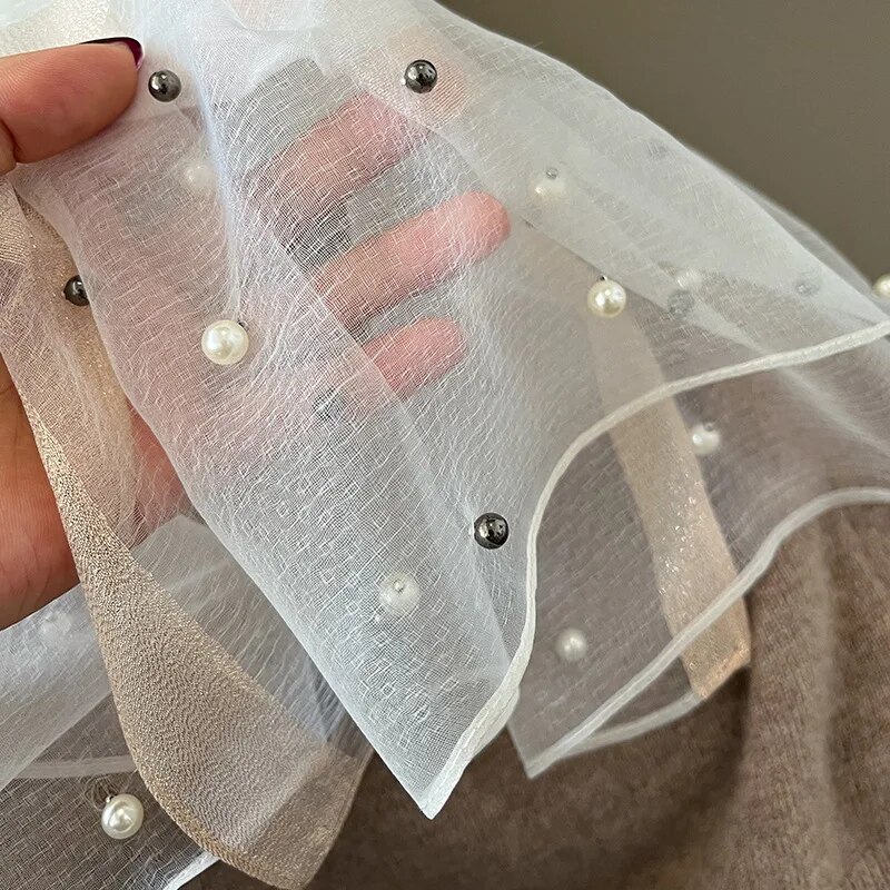 2024 marca de luxo moda feminina cachecol liso seda linho xales verão senhora bandanas foulard hijab