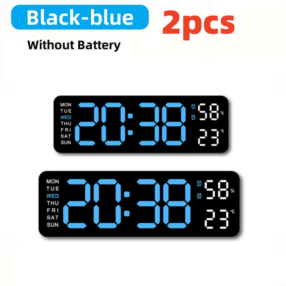 Clock Timer /kitchen/Learning Timer - Battery & USB Powered Dual Alarm Clock ，Temperature， Calendar, Auto-Dim: MULTI