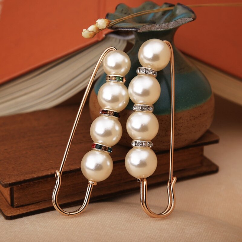 Broche perla simulada de Cuentas grandes para hombre y mujer, Pin de decoración de vestido, hebilla, broches de joyería, accesorios de ropa, 8 cm
