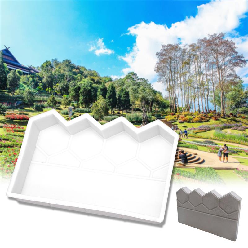 Fence Concrete Cement Stone Mold Lawn And Flower Beds Garden Pond Garden Antique Brick Cement Garden Mold Mold