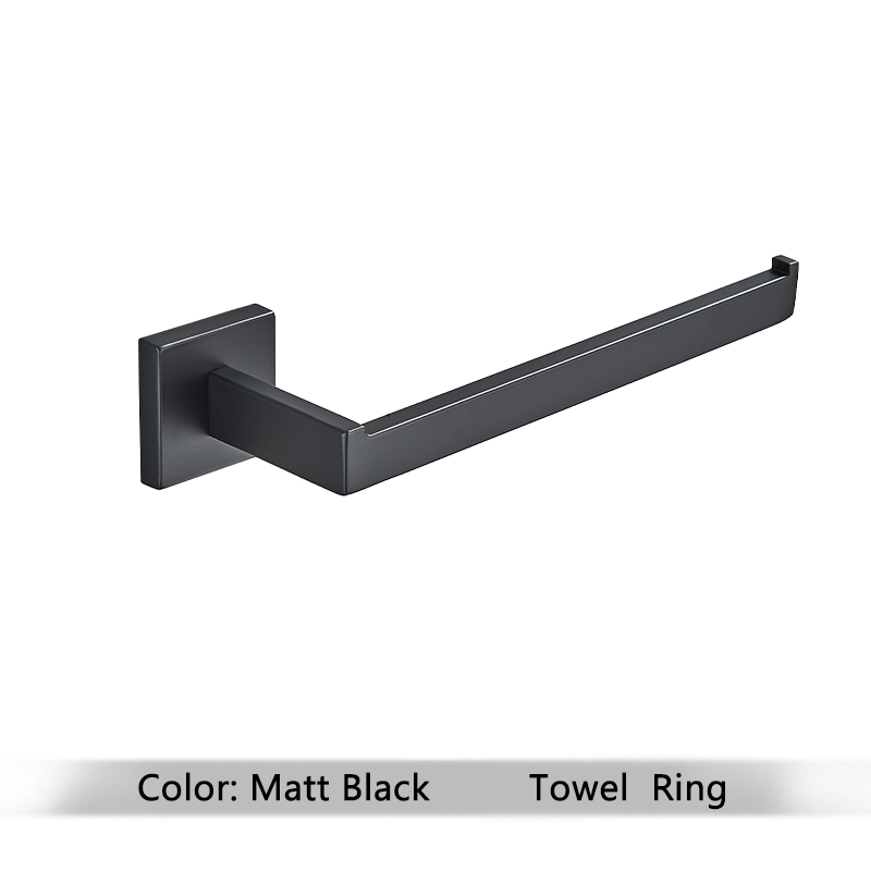 Bad Zubehör Set Matte Schwarz Wand Regal Wc Rollen Papier Halter Robe Haken Aufhänger Handtuch Schiene Bar Rack Ring Bad Hardware: green