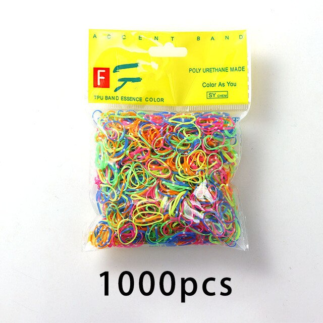 1000 pçs/lote descartável goma para o cabelo crianças tpu borracha bandas titular rabo de cavalo elástico cabelo banda meninas scrunchie acessórios de cabelo: 10