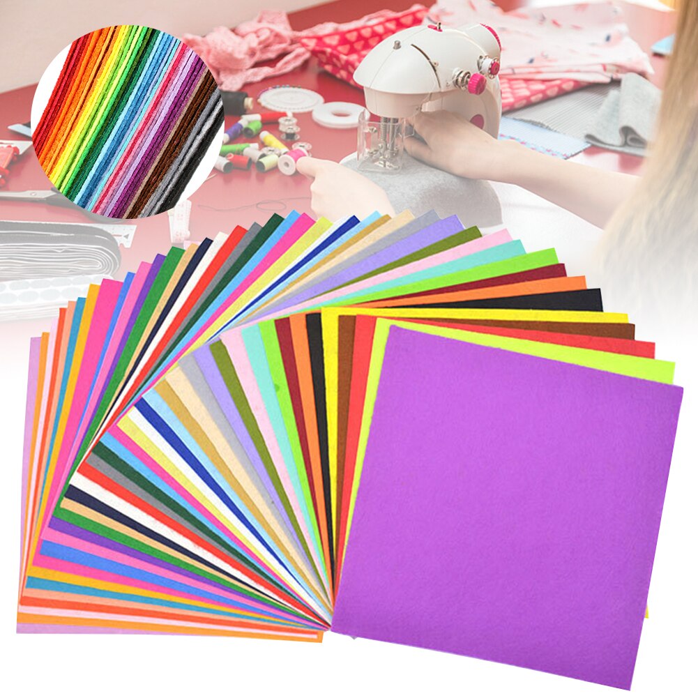 40 Sheets Scrapbook Students Teaching Aids Colorful Fabric Bulletin Board 1mm Thickness Costumes School Felt Cloth DIY Craft
