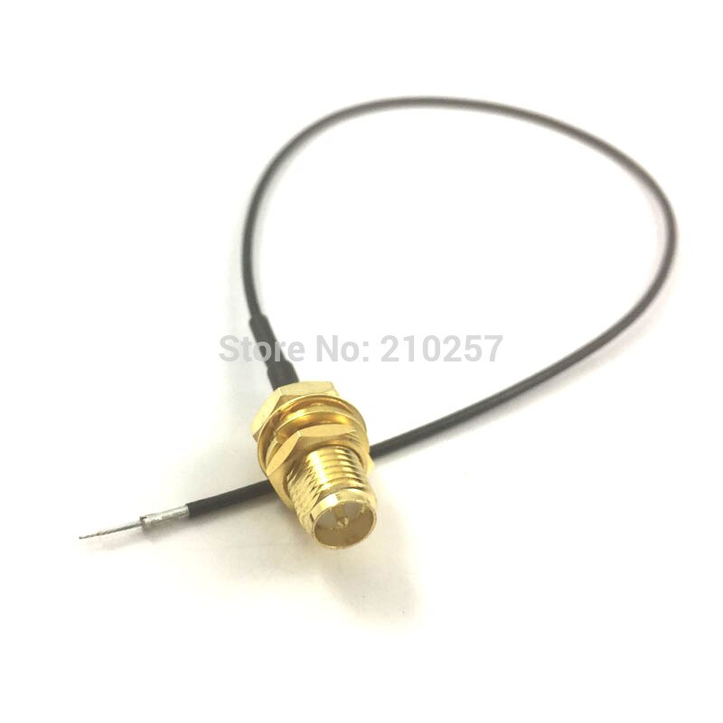 1 peça rp-sma conector fêmea para abrir o final do cabo rf 1.13 20cm