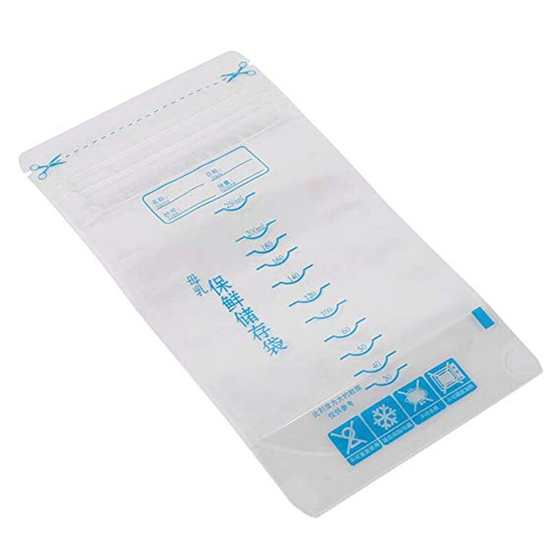 250ml 30pcs Sacos de Congelação de Leite Leite Materno Armazenamento de Leite Materno Saco De Armazenamento De Alimentos Do Bebê BPA Livre Bebê Seguro sacos de alimentação Alimentação Ferramenta