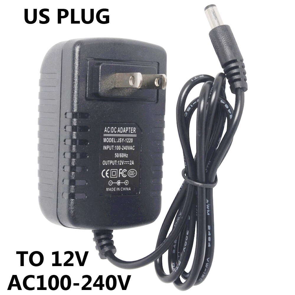 Strømforsyning 12v 2a 3a 1a transformer 220v 12v ac dc led 12 volt adapter 5a 4a led driver 110v 230v 240v til led strip lys: Os stik