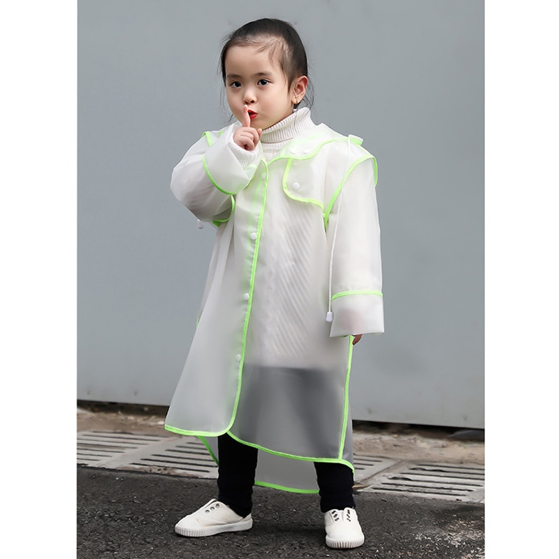 Chubasquero impermeable para niño y niña, poncho para niño, poncho de lluvia impermeable, equipo de lluvia EVA con capucha, ropa de lluvia transparente para bebé